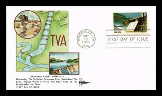 Us Cover Tennessee Valley Authority Tva Fdc Gill Craft Cachet