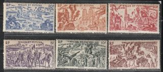 1946 French Colony Stamps,  Wallis & Futuna,  Chad To Rhine Full Set Mnh Sc C2 - 7