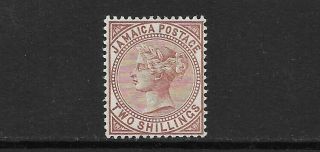 Jamaica.  1880s.  Queen Victoria.  2sh Wmk Crown Ca Hinged.  Sg 25.  2 Scans