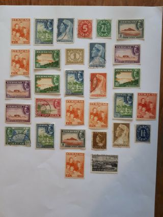 Curacao 30 Stamps - 1 Photo.