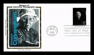 Dr Jim Stamps Us American Photography Imogen Cunningham Fdc Colorano Silk Cover