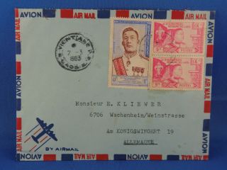 Laos Old Airmail Cover 1963 To Germany (c1/76)
