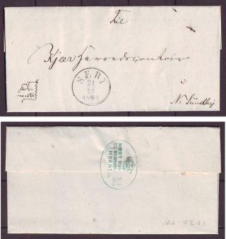 E1576/ Denmark Official Stampless Cover From Säby 1866