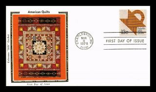 Dr Jim Stamps Us American Quilts Folk Art Colorano Silk Fdc Cover Charleston