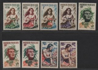 $fr.  Polynesia Sc 182 - 190 M/nh/vf,  Complete Set,  Cv.  $27.  55