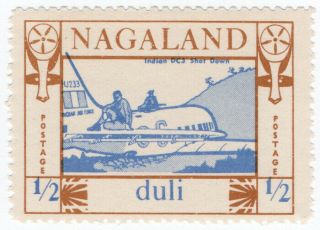 (i.  B) India Cinderella : Nagaland Air Service ½d (dc 10)