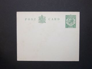 Gb Stationery 1916 Kgv 1/2d Green Postcard Stout Card Size D H&b Cp66
