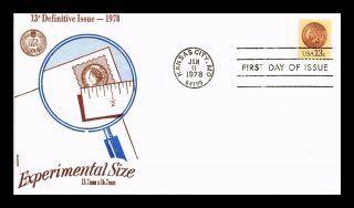 Dr Jim Stamps Us Indian Head Penny Experimental Size Fdc Gamm Cover Kansas City