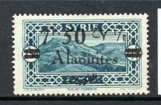 France Colonies (4495) Alaouites 1926 7p50 On 2p50 Light Blue Sg57