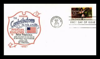Us Cover Peter Francisco Contributors To The Cause Fdc Artopages Cachet