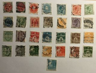 Vintage Postage Stamps (29) - Denmark 1875 Onwards (a29a)