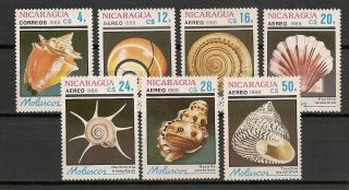 Nicaragua 1988 Fauna Wildlife Marinelife Fisch Fish Shells Compl.  Set Mnh