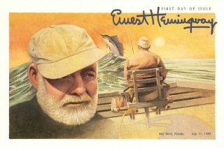 2418 First Day Ceremony Program 25c Ernest Hemingway Stamp