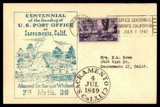Mayfairstamps Us 1940s California Founding Of Us Post Office Sacramento Centenni
