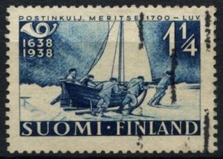 Finland 1938 Sg 327,  1.  25m Postal Service,  Sledge Boat D73281