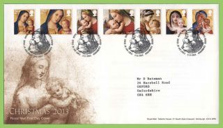 G.  B.  2013 Christmas Set On Royal Mail First Day Cover,  Tallents House