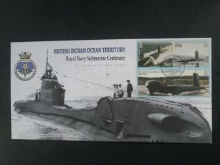 British Indian Ocean Terr Biot - " Royal Navy Submarine Centenary " Fdc 2001