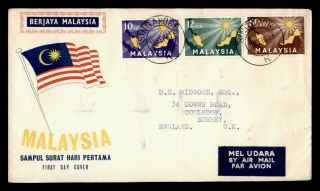 Dr Who 1963 Malaysia Fdc Independence Map Combo E55495