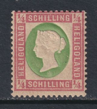 Heligoland Scott 7 Lh 1873 ¼sch Pale Rose & Pale Green Victoria