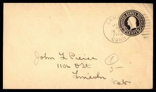 Mayfairstamps Us 1918 Connecticut Canaan To Lincoln 3 Cents Cover Wwb_79219