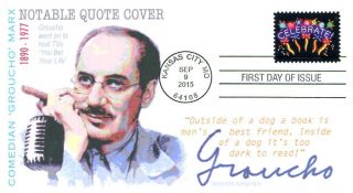 Coverscape Computer Generated Comedian Groucho Marx Quotation Fdc