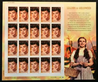 2006 Scott 4077 - 39¢ - Judy Garland - Hollywood Legend - Sheet Of 20 - Nh