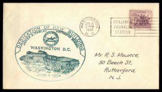 Mayfairstamps Us Event 1934 Dedication Of Post Office Washington Dc Cover Ww