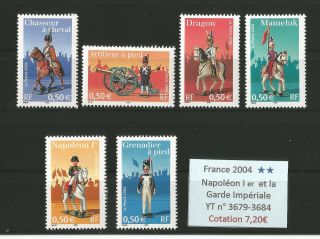France 2004.  3679 - 3684.  Mnh Napoleon I And Imperial Guard.  Yt 7,  20€