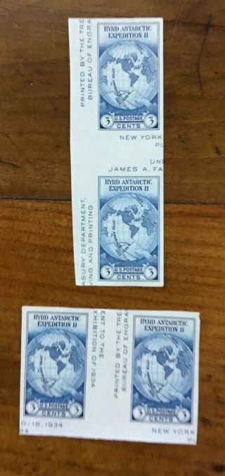 2 1 & 3 Cent From 768 Mnh Gutter Pairs Us Postage Stamps