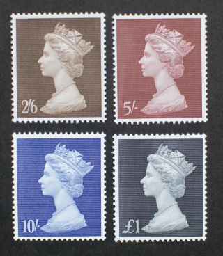 Gb 1969 Machin High Values (sg 787 - 790) 2/6 To £1 In Mnh