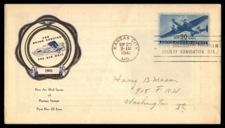 Mayfairstamps Us Fdc 1941 Air Mail Service Blue First Day Cover Wwb_79343