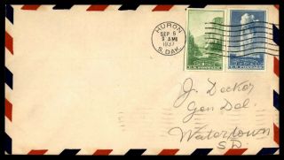 Mayfairstamps Us Postal History 1937 Set Of 2 Yosemite And Yellowstone National