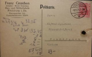 Germany 1921 1922 Postal History 4 Postcards preprinted stamps Hamburg Butzow 5