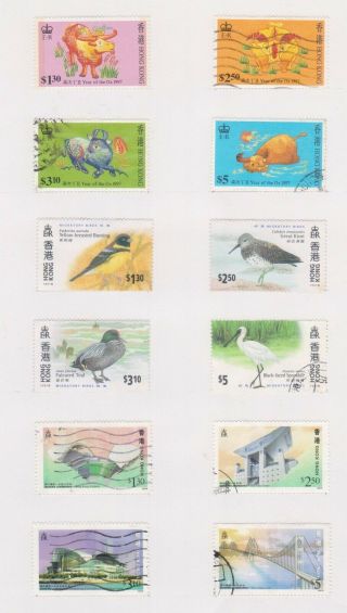 (hmt - 49) 1997 Hong Kong 3sets 12stamps $1.  30 To $5 (ax)