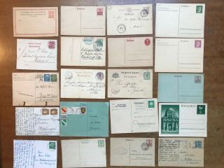 20 German Postal Stationery Cards / Postcards - Ref168