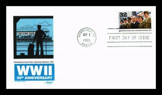 Dr Jim Stamps Us Wwii Fiftieth Anniversary Returning Veterans Fdc Cover