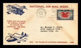 Dr Jim Stamps Us Aams Event Air Mail Week First Day Cover Scott C23