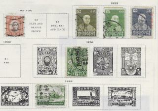 6 China Stamps From Quality Old Album 1931 - 1936