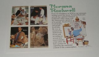 Us Stamp Scott 2840 - Norman Rockwell Souvenir Sheet - Nh