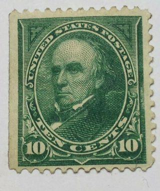 Us Scott 273 - 1895 10 Cent Webster - Dark Green - First Bureau Issue - M/h/og - C.  V.  $125.