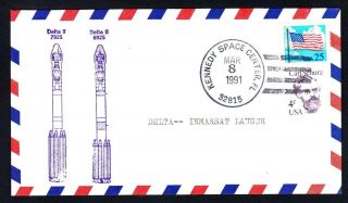 Inmarsat Communications Satellite Launch Ksc 1991 Space Cover (2182)