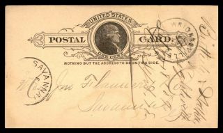 Mayfairstamps Us 1870s Wrightsville To Savannah Ga Card Wwb90999