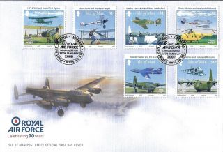 I O M 2008 90th Anniversary Of The Royal Air Force Fdc