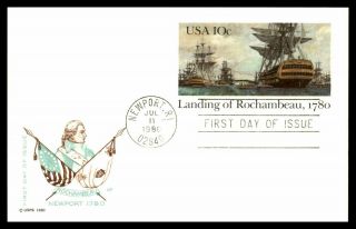 Mayfairstamps Us Fdc 1980 Landing Of Rochambeau First Day Cover Wwb_78851
