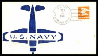 Mayfairstamps Us Naval 1980 Drawing Of Us Navy Airplane Cover Wwb_78441