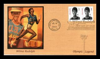 Dr Jim Stamps Us Wilma Rudolph Olympic Legend First Day Fleetwood Cover Pair