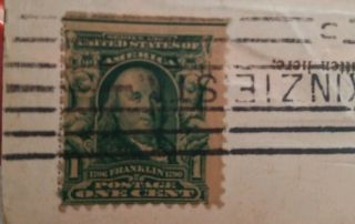 Rare Unique 1902 Benjamin Franklin 1 Cent Stamp 300.  Vintage.