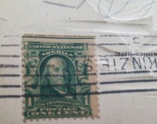 Rare unique 1902 Benjamin Franklin 1 cent stamp 300.  Vintage. 4