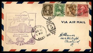 Mayfairstamps Kansas 1932 Us Dedcation Us Post Office Federal Court Wichita Cove