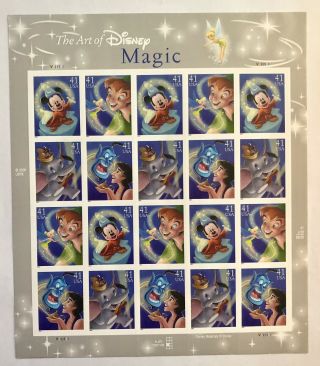Scott 4195 Walt Disney The Art Of Magic Stamp Full Sheet